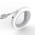 Meng Wangxing UFO retractable dog leash with nylon ribbon flashlight and anti-slip handle for small medium dogs