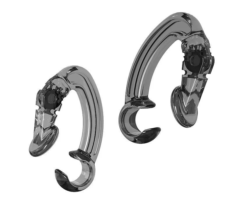 Ear hooks compatible earbud clips for sport running cycling – black ear hook with earbud attached