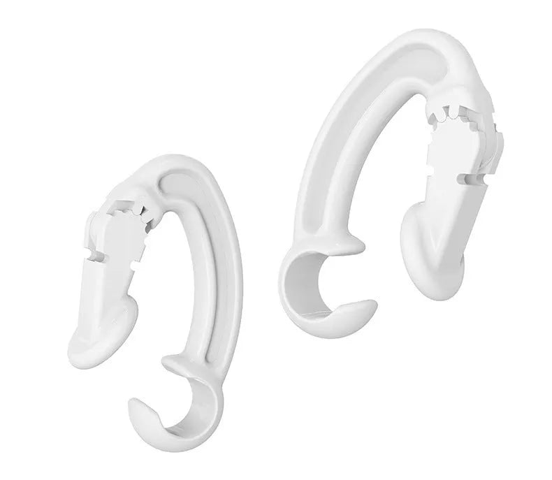 Ear hooks compatible earbud clips for sport running cycling – black ear hook with earbud attached
