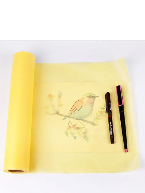 Aikale sketch scroll paper roll for drawing and rubbing in white or yellow