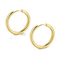 Titanium steel fashion line earrings for men and women in black, gold, rose gold or silver, 8mm to 20mm