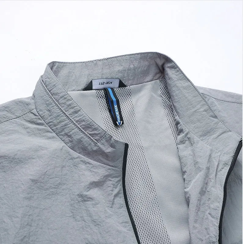 Kentino blue lightweight polyester mens summer sunscreen shirt for casual wear.