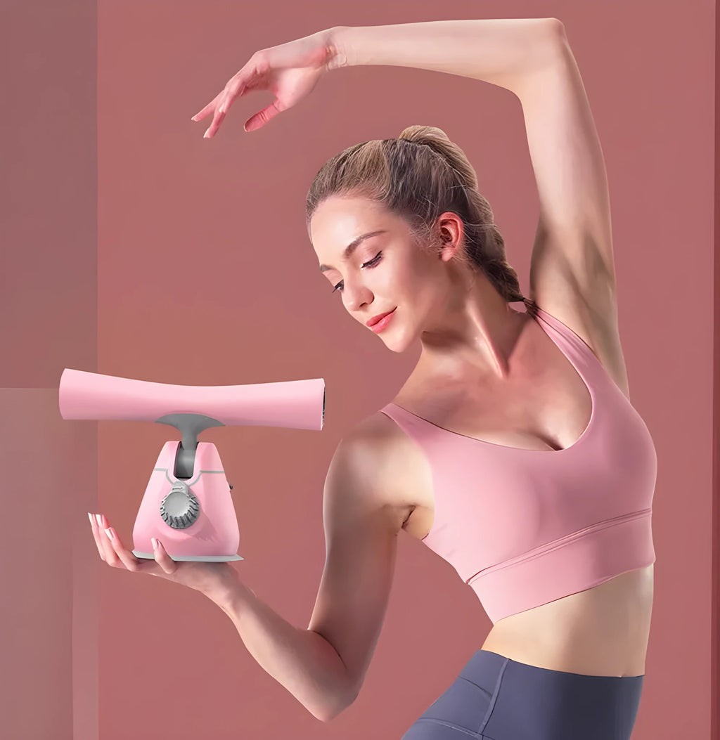 Sit-ups aid with suction cup, fixed feet, thick soft foam padding, TPR body, three-gear height and stepless angle adjustment.
