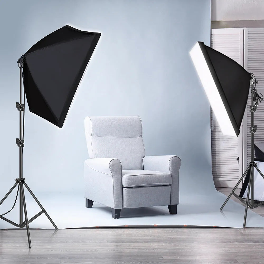 50x70cm photography softbox lighting kit with 2 metre stand for studio portrait shooting