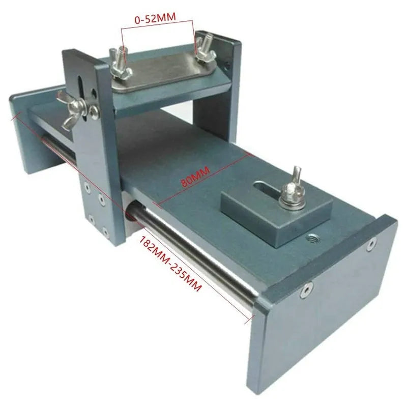 Fixed angle sharpening tool for woodworking chisels and planers made from aluminium alloy.
