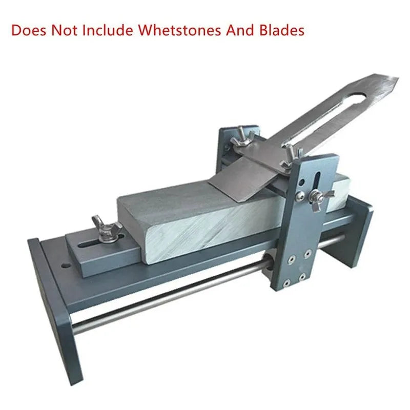 Fixed angle sharpening tool for woodworking chisels and planers made from aluminium alloy.