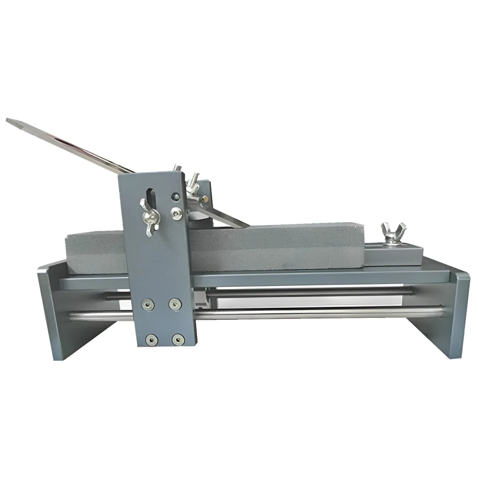 Fixed angle sharpening tool for woodworking chisels and planers made from aluminium alloy.