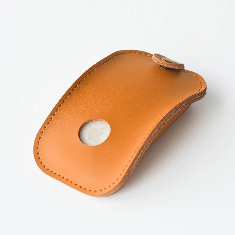 Brown leather storage bag for Apple Magic Mouse and Magic Control Bluetooth Mouse 2nd Generation, model PD-MC
