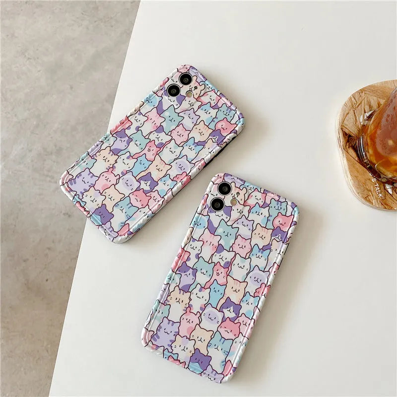 Cartoon style TPU protective case for iPhone mobile phone.