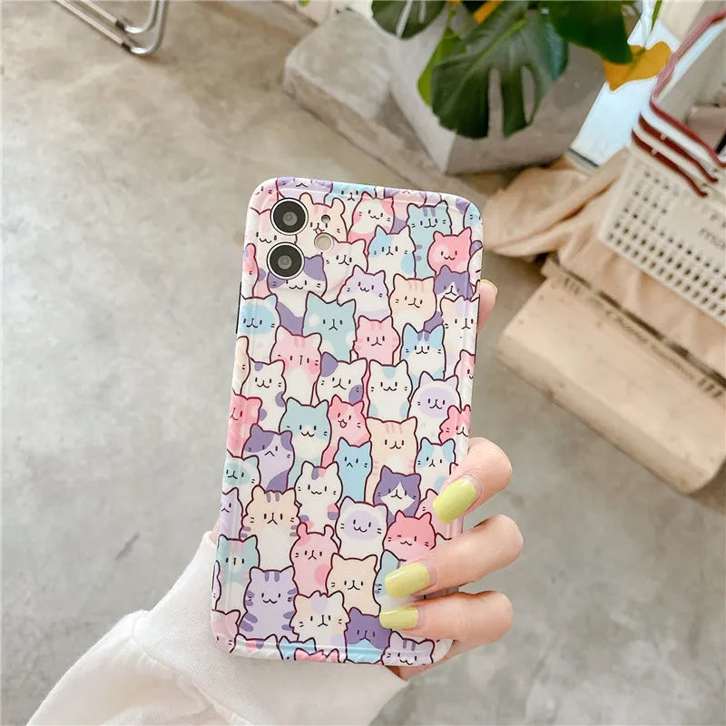 Cartoon style TPU protective case for iPhone mobile phone.