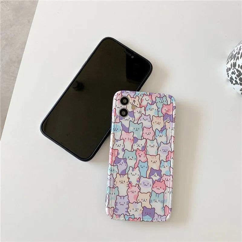 Cartoon style TPU protective case for iPhone mobile phone.