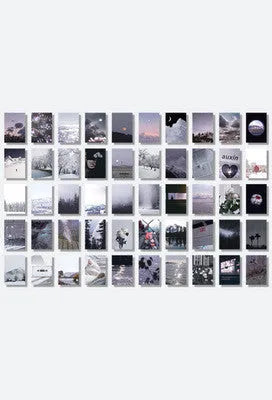 Japanese paper hand account stickers in seven colours showing 4x6cm size and multiple patterns