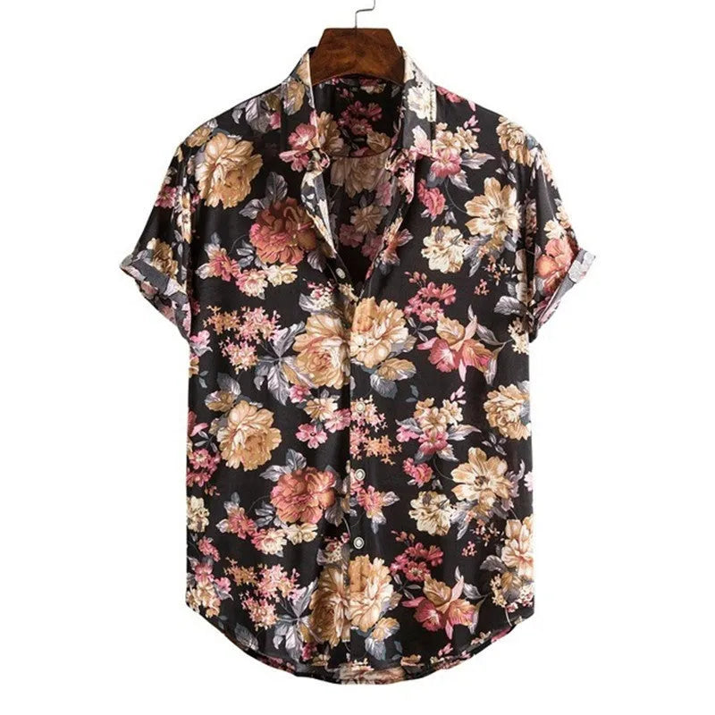 Casual cool streetwear polo shirt for men with long sleeves and pointed collar in loose fit