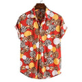 Casual cool streetwear polo shirt for men with long sleeves and pointed collar in loose fit