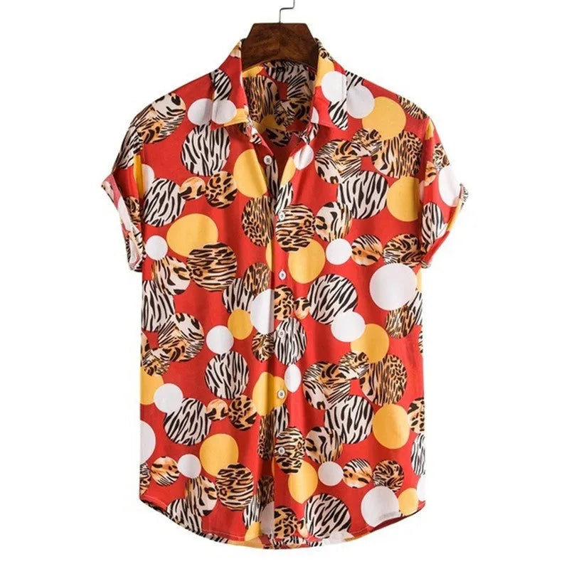Casual cool streetwear polo shirt for men with long sleeves and pointed collar in loose fit