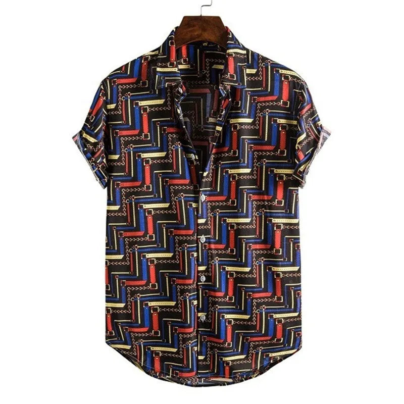 Casual cool streetwear polo shirt for men with long sleeves and pointed collar in loose fit