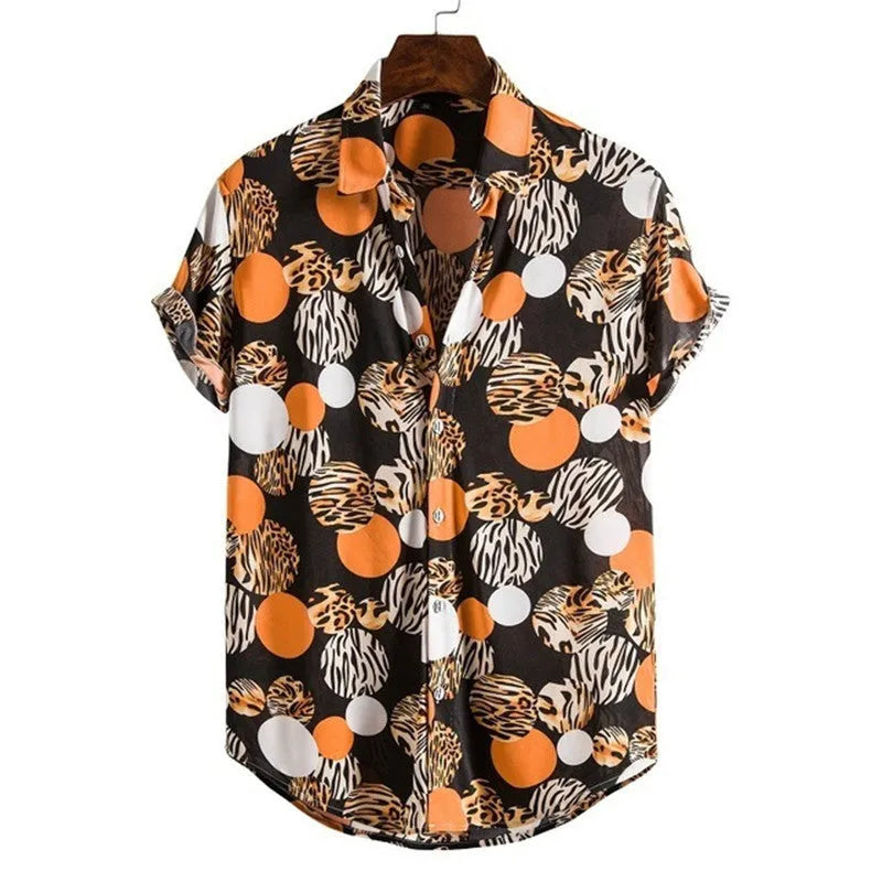 Casual cool streetwear polo shirt for men with long sleeves and pointed collar in loose fit