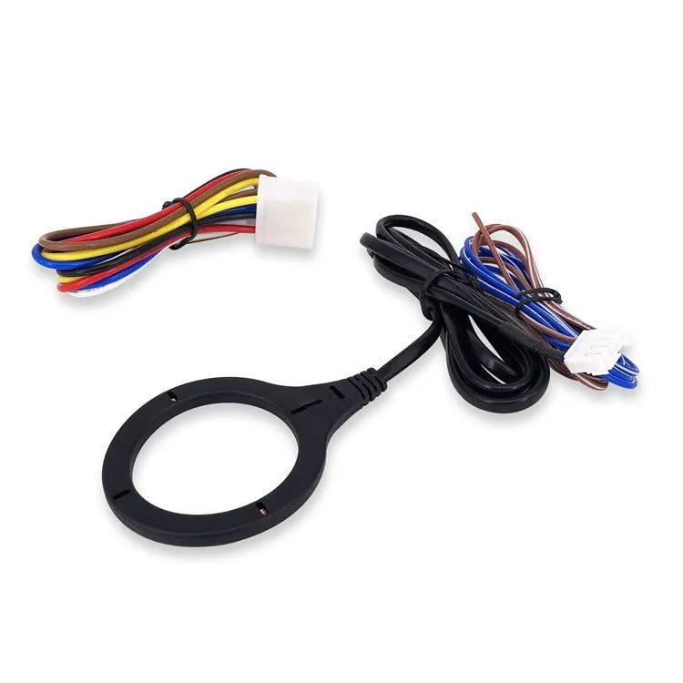 12V car one-key start system with RFID anti-theft in black ABS material for automatic cars