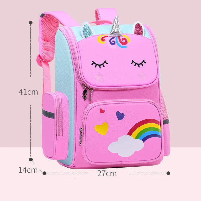 Children's polyester school bag for primary students in royal blue colour with wear-resistant construction
