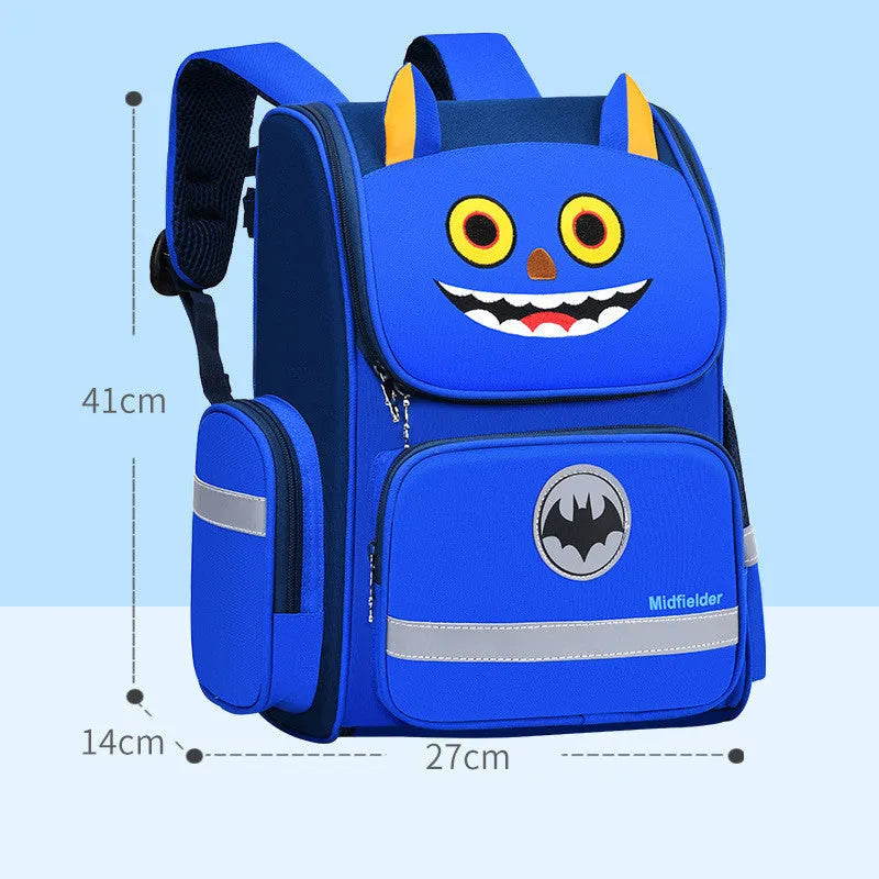 Children's polyester school bag for primary students in royal blue colour with wear-resistant construction