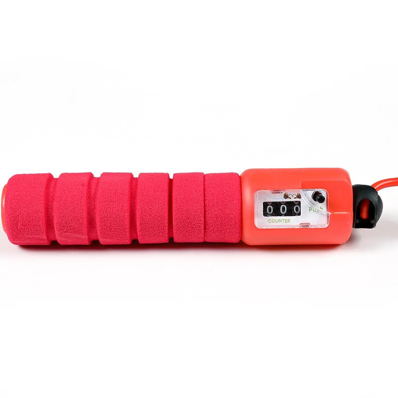 Professional electronic counting skipping rope with adjustable length, handle length 17cm, available in four colours
