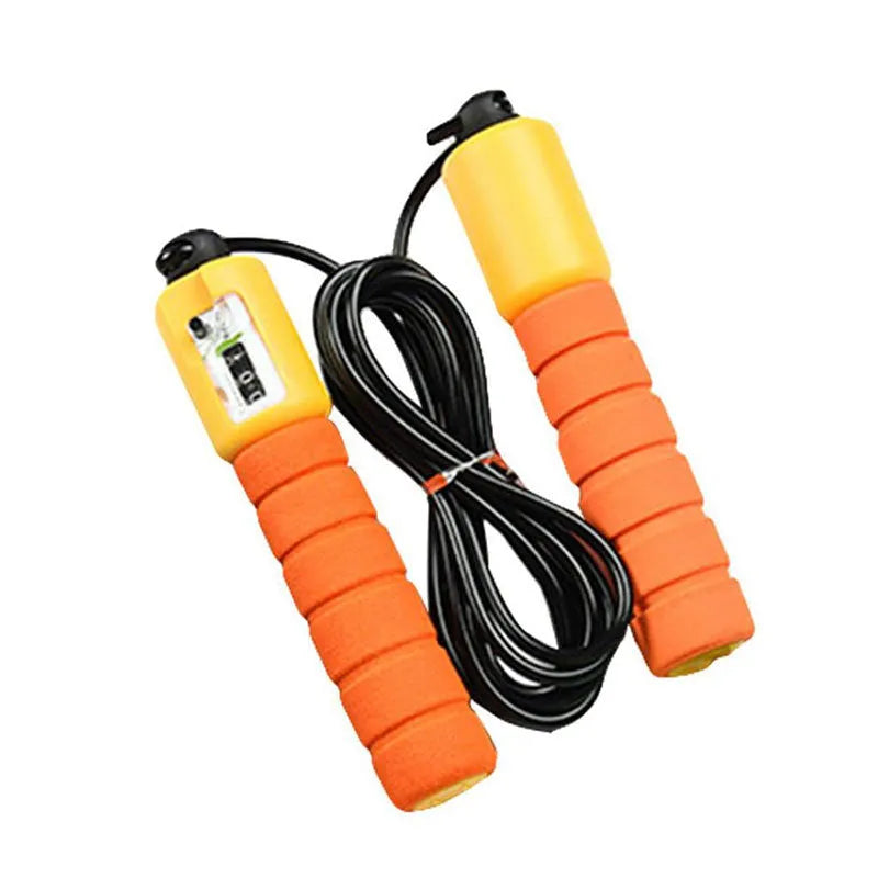 Professional electronic counting skipping rope with adjustable length, handle length 17cm, available in four colours