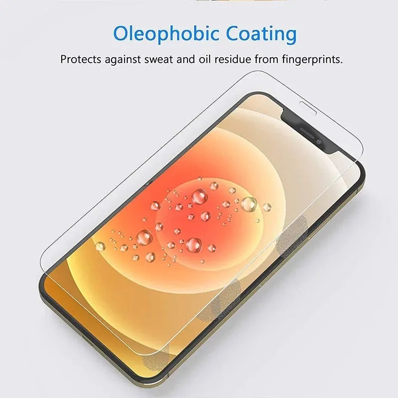 Transparent tempered glass screen protector for Apple iPhone 12 series anti-fingerprint front film