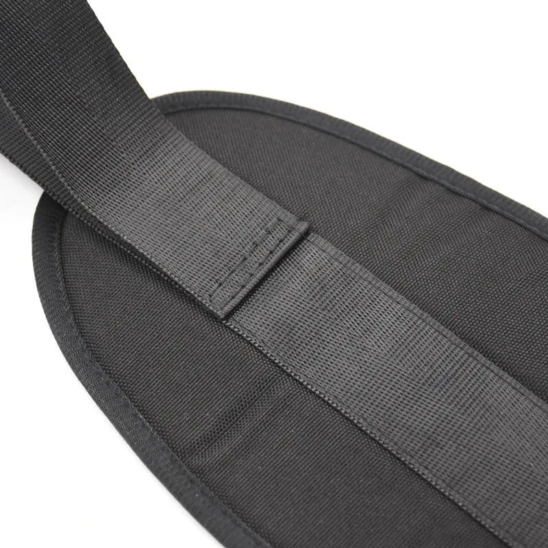 Black polyester cotton yoga stretch strap, 12cm x 10cm x 3cm, for fitness and ligament stretching