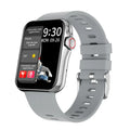 Smartwatch with colour touchscreen and black liquid silicone strap on wrist