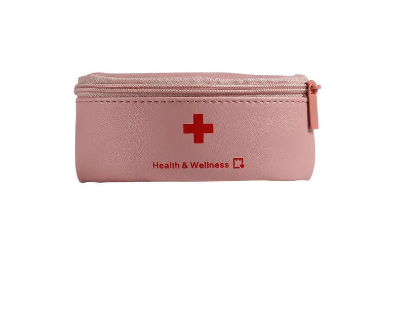 Outdoor mini portable TPU medical bag with printed letter pattern, medium oval shape, zipper closure, in multiple colours.