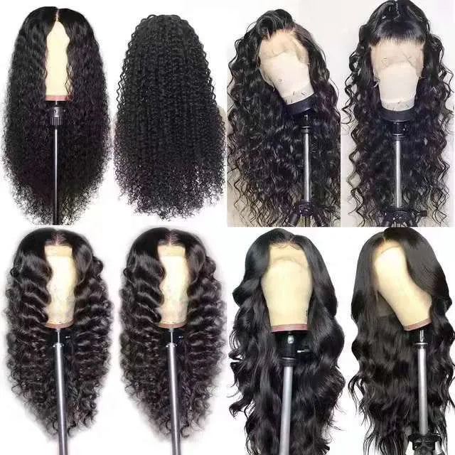 Front lace long curly chemical fibre wig, Cassia/Kani Karen hair, party hairstyle with fluffy curls