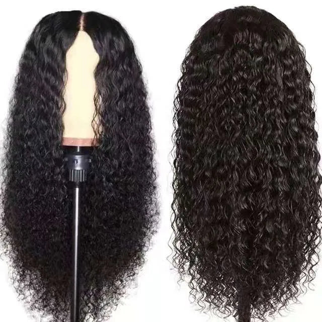 Front lace long curly chemical fibre wig, Cassia/Kani Karen hair, party hairstyle with fluffy curls