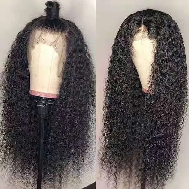 Front lace long curly chemical fibre wig, Cassia/Kani Karen hair, party hairstyle with fluffy curls