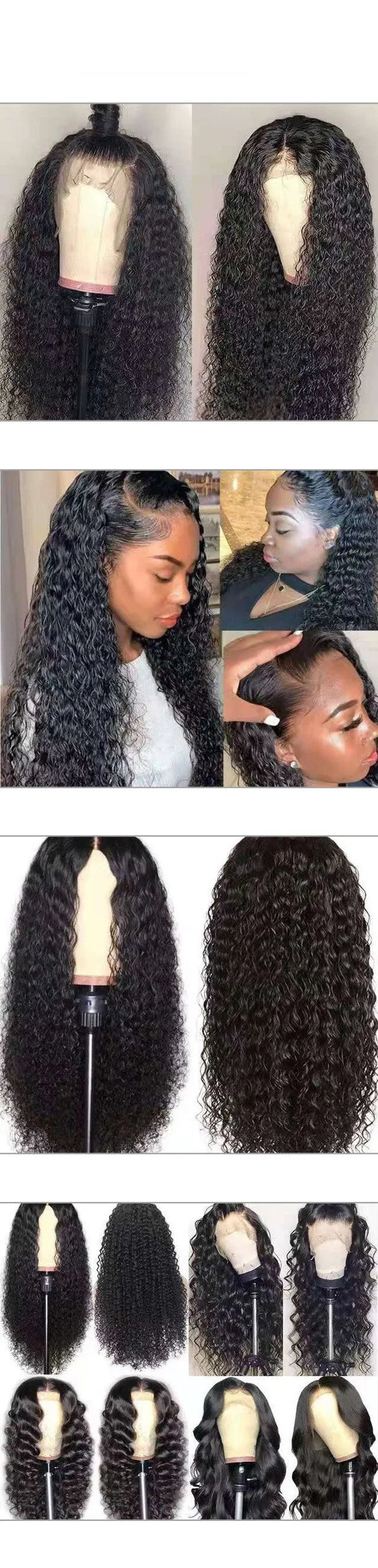 Front lace long curly chemical fibre wig, Cassia/Kani Karen hair, party hairstyle with fluffy curls