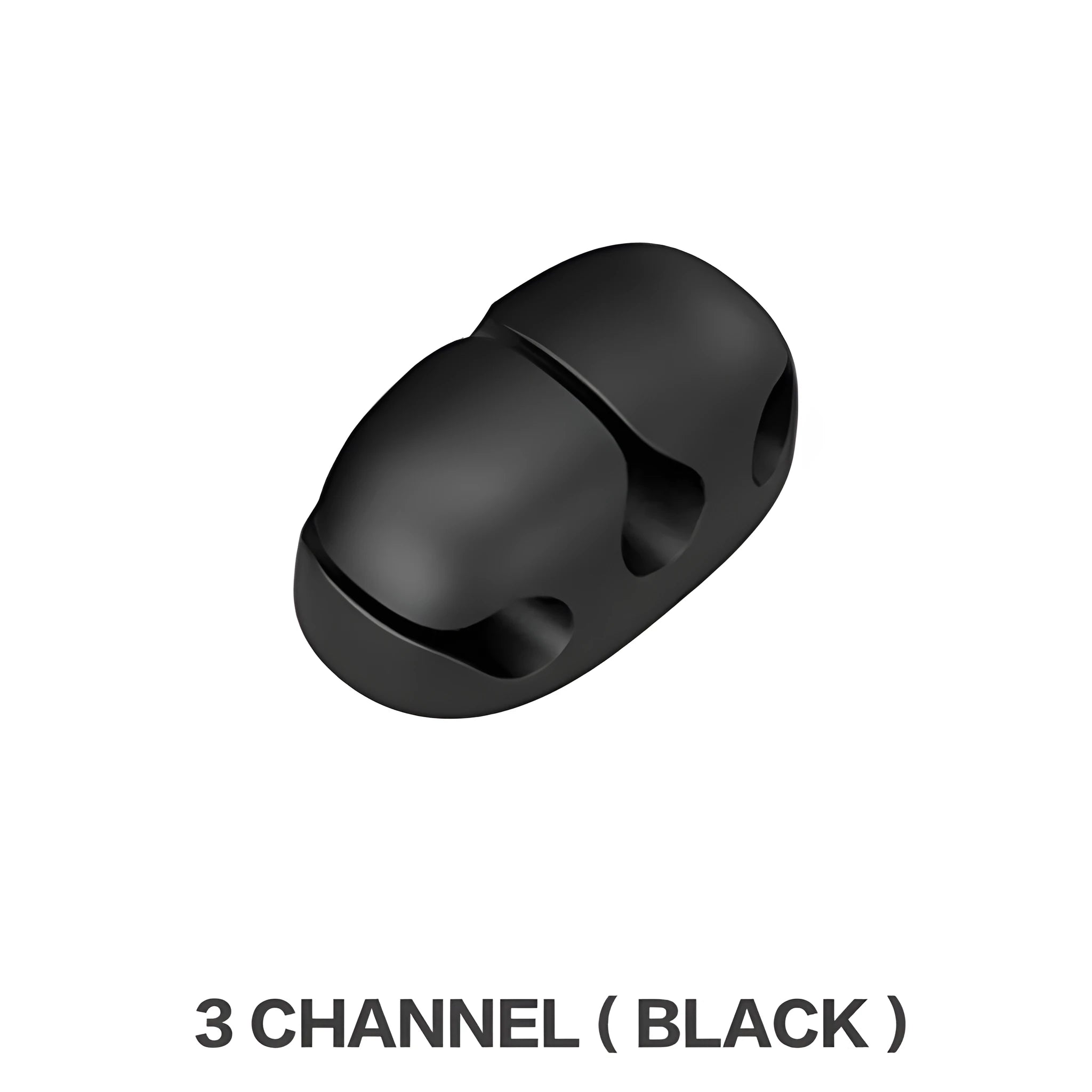 Desktop silicone cable organizer with bilateral winding clip and 7mm aperture for cables