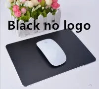 Alloy mouse pad 250x200mm in silver colour with smooth metal surface and non-slip base