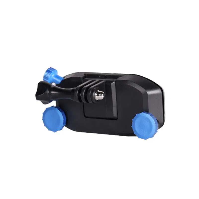 Blue plastic quick-hanging backpack clip for GoPro shoulder strap mounting