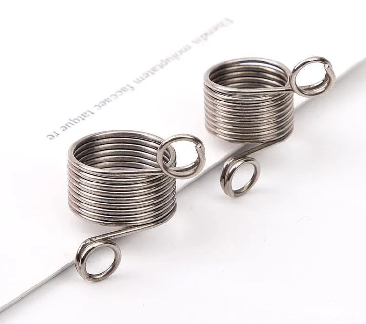 Knitting wire guide accessory in large 2cm or small 1.5cm diameter for holding yarn during knitting and crochet