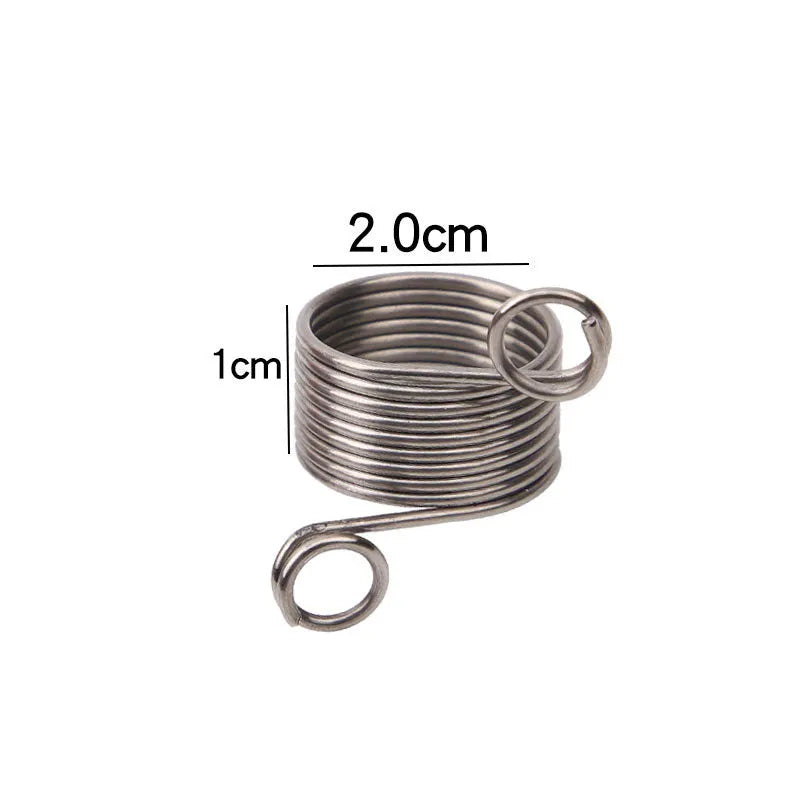 Knitting wire guide accessory in large 2cm or small 1.5cm diameter for holding yarn during knitting and crochet