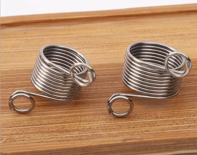 Knitting wire guide accessory in large 2cm or small 1.5cm diameter for holding yarn during knitting and crochet