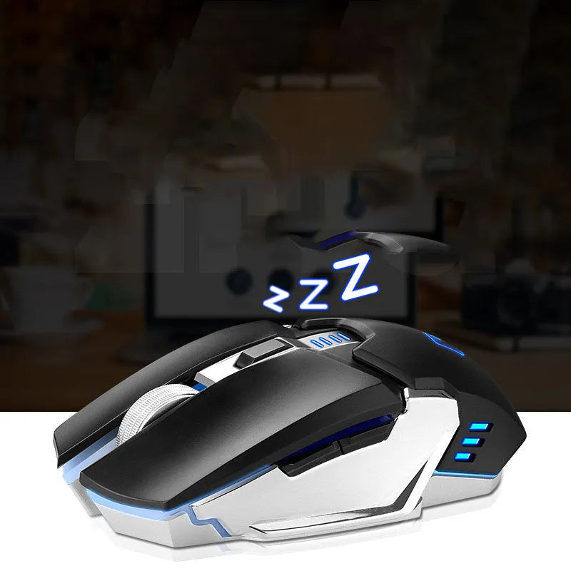 Xinmeng 670 wireless charging keyboard and mouse set, black orange luminous edition, with 2400 DPI mouse and waterproof keyboard