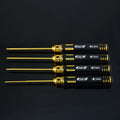 Remote control model car tool kit with titanium-plated screwdrivers, hexagonal M3 M4 sockets, and tool bag options.