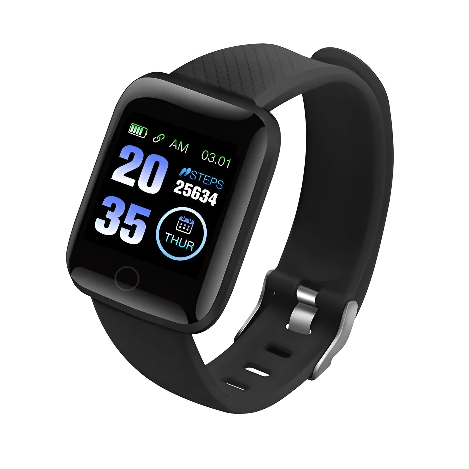 D13 colour screen smart fitness bracelet with 1.3-inch TFT display showing heart rate data
