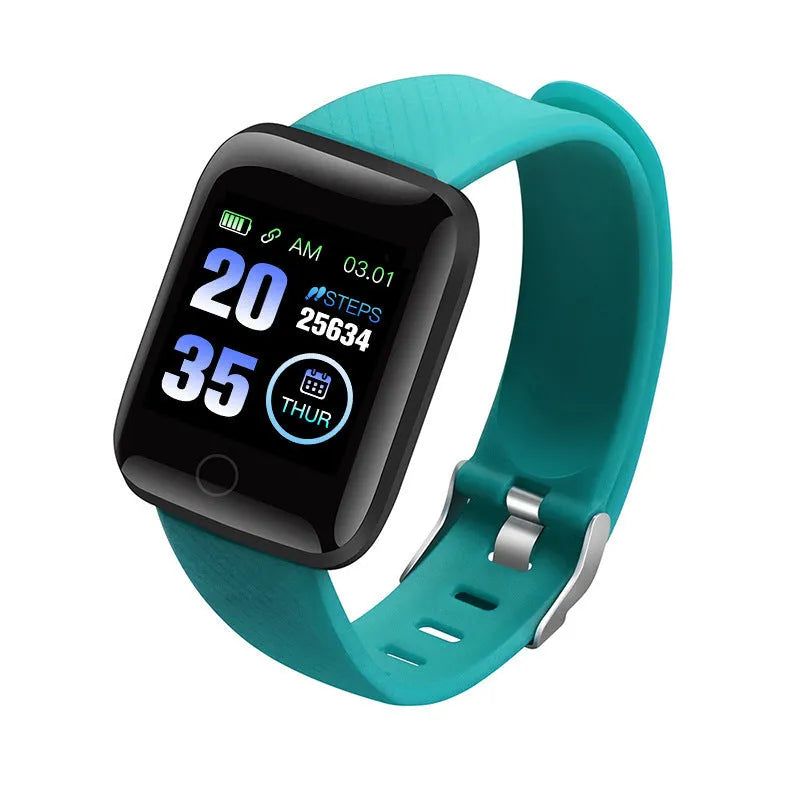 D13 colour screen smart fitness bracelet with 1.3-inch TFT display showing heart rate data