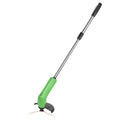 Mini cordless electric lawn mower with plastic body, 37 x 60 mm, 0.5 kg, for garden and orchard grass cutting.