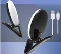 Mini clip-on LED fill light for mobile phone selfies in four colour options