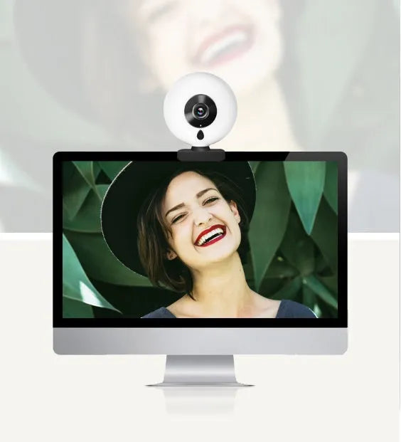 Black 2K drive-free USB webcam with 12mm focal length for PC live streaming and video conferencing