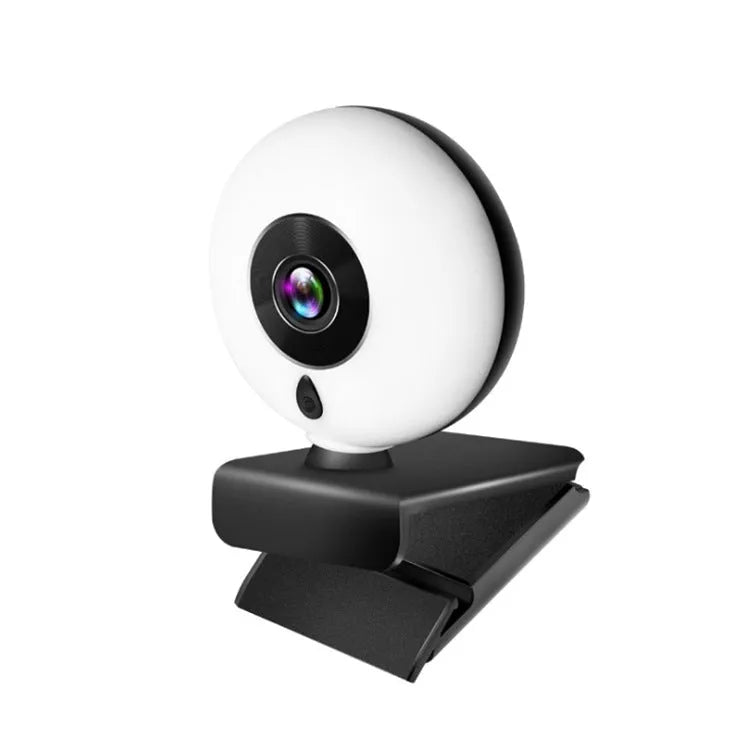 Black 2K drive-free USB webcam with 12mm focal length for PC live streaming and video conferencing