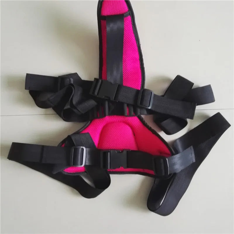 Canvas and sponge pregnant woman driving car mat and protective belt in red, four seasons pass style