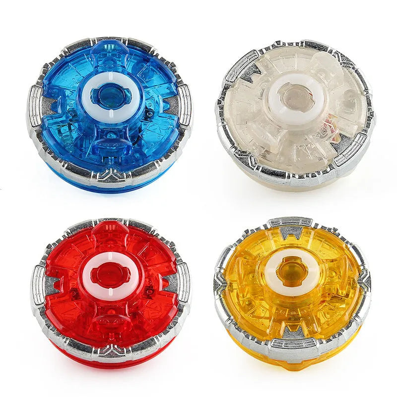 Light-up spin top gyro bottom accessory in luminous colours measuring 4.5cm